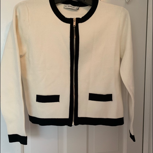 zara zip cardigan